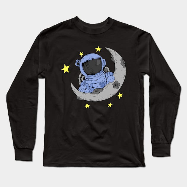 Astronaut Apollo 11 Long Sleeve T-Shirt by artbypond